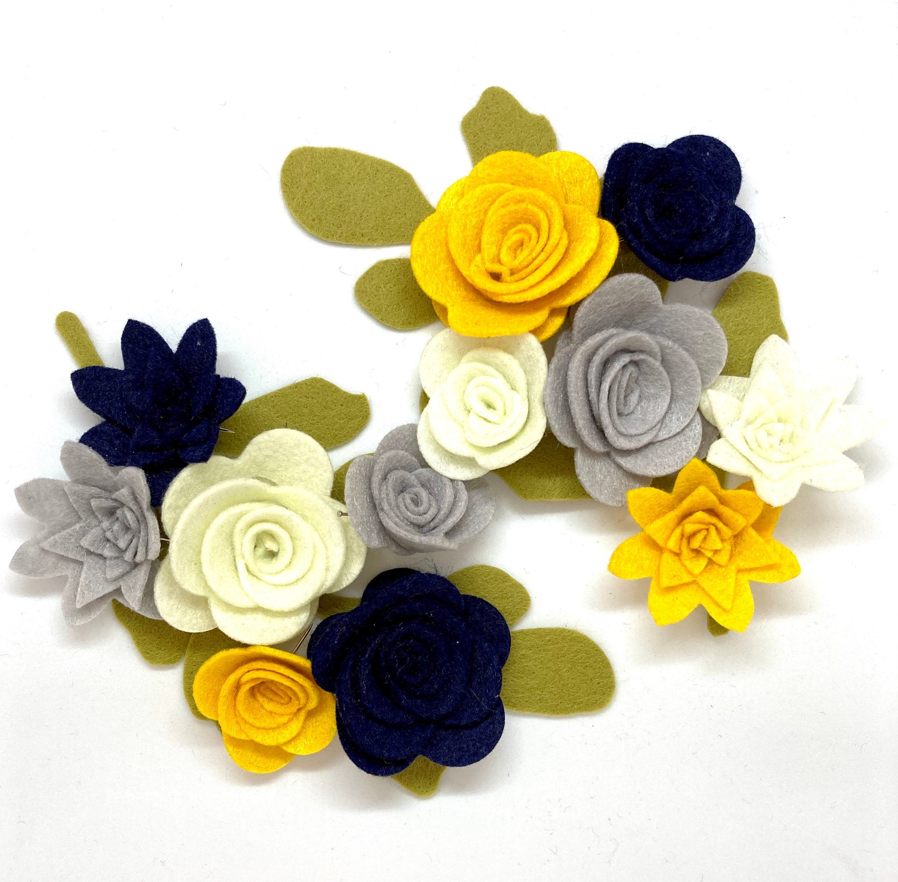 Felt Flowers Set, Die Cuts for Crafts Embellishments, Flower in Mixed  Colors -  Hong Kong