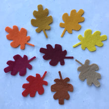 Load image into Gallery viewer, Medium Autumn Felt Oak Leaves, Die cut oak leaves, Felt Autumn Leaves
