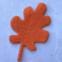 Load image into Gallery viewer, Medium Autumn Felt Oak Leaves, Die cut oak leaves, Felt Autumn Leaves
