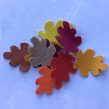 Load image into Gallery viewer, Medium Autumn Felt Oak Leaves, Die cut oak leaves, Felt Autumn Leaves
