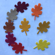 Load image into Gallery viewer, Medium Autumn Felt Oak Leaves, Die cut oak leaves, Felt Autumn Leaves
