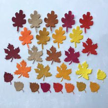 Load image into Gallery viewer, Felt Mixed Leaf Bundle, Die cut mixed leaves, Felt Autumn Leaves
