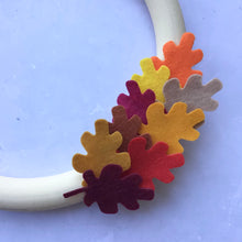 Load image into Gallery viewer, Medium Autumn Felt Oak Leaves, Die cut oak leaves, Felt Autumn Leaves
