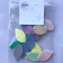 Load image into Gallery viewer, Pastel Felt Leaves, Die Cut Felt Leaf Kit
