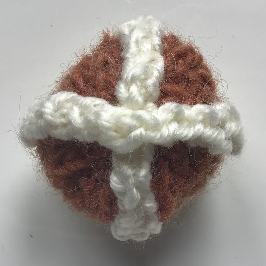 Hot Cross Bun Knitting Pattern, PDF,  Easter Knitting Pattern, Ferrero Rocher Chocolate Cover